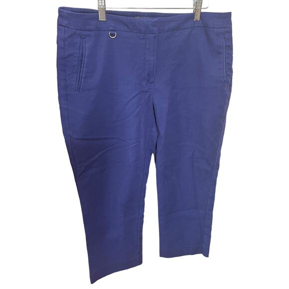 Adrianna Papell blue chino capri pants size 12 - Picture 1 of 4